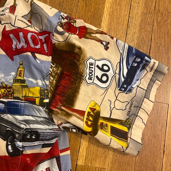 David Carey Originals Men’s Size M Historic Route 66 Cotton Blend Graphic Shirt - Picture 7 of 16